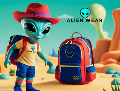 Card Landing Alien Wear